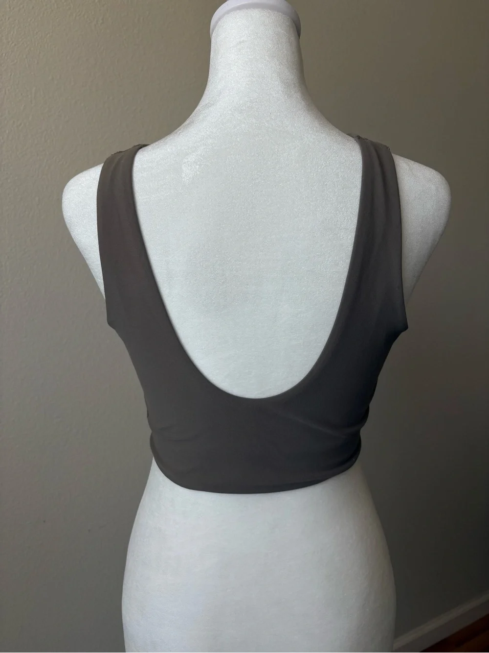 all in motion Women's Athletic Crop Tank Top in Taupe L